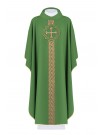 Chasuble embroidered Cross - green (H172)