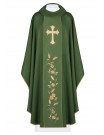 Chasuble embroidered cross and ears - green (H183)