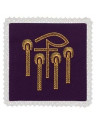 Chalice pall purple P + candles