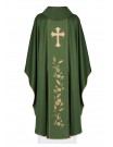 Chasuble embroidered cross and ears - green (H183)