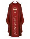 Chasuble embroidered cross and ears - red (H184)