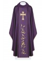 Chasuble embroidered cross and ears - purple (H185)