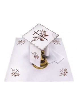 Chalice linen set embroidered hands (23H)