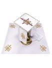 Chalice linen set embroidered IHS (61H)