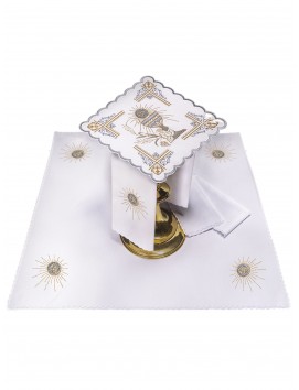 Chalice linen embroidered chalice set (62H)