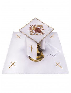 Chalice linen set embroidered Heart of the Lord Jesus (66H)