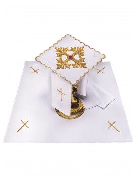 Chalice linen set embroidered cross (68H)