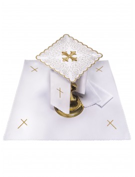 Chalice linen set embroidered cross (41H)
