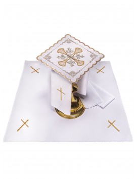 Chalice linen set embroidered cross (70H)
