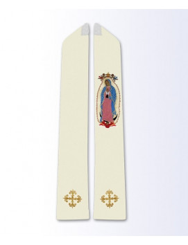 Estola con la imagen de Nuestra Señora de Guadalupe