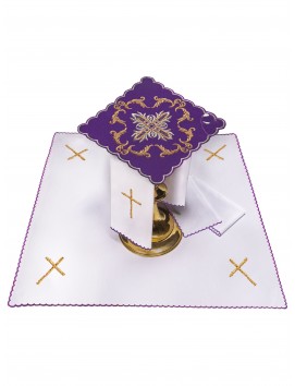 Chalice linen set embroidered cross (44H)