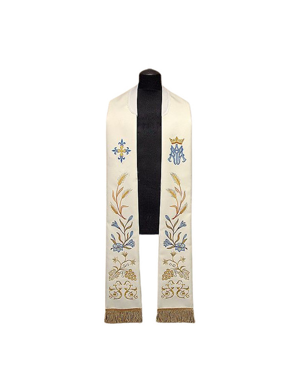 Embroidered stole, Marian symbol