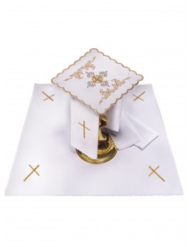 Chalice linen set embroidered cross (73H)