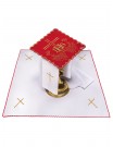 Chalice linen set embroidered IHS + cross (51H)
