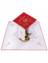 Chalice linen set embroidered IHS + cross (51H)