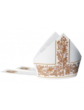 Hand-embroidered bishop mitre: Mitra haftowana, bogato zdobiona (5H)