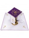 Kehely vászon készlet hímzett IHS-sel + kereszttel (52H)