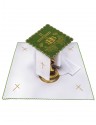 Chalice linen set embroidered IHS + cross (53H)