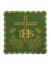 Chalice linen set embroidered IHS + cross (53H)