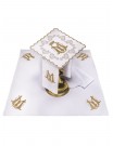 Chalice linen set embroidered Marian pattern (56H)