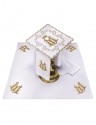 Chalice linen set embroidered Marian pattern (56H)