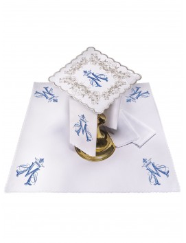 Conjunto de linho para cálice bordado padrão mariano