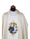 Chasuble in Ecru with St. Anthony Embroidered Panel