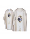 Chasuble in Ecru with St. Anthony Embroidered Panel