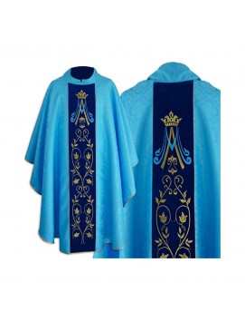 Chasuble mariale - bandes en velours