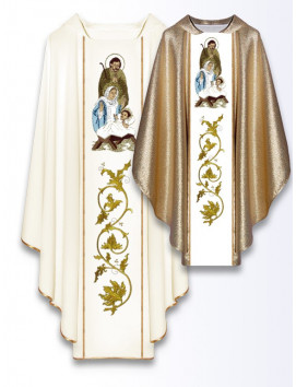 Chasuble with Holy Family images - Christmas
