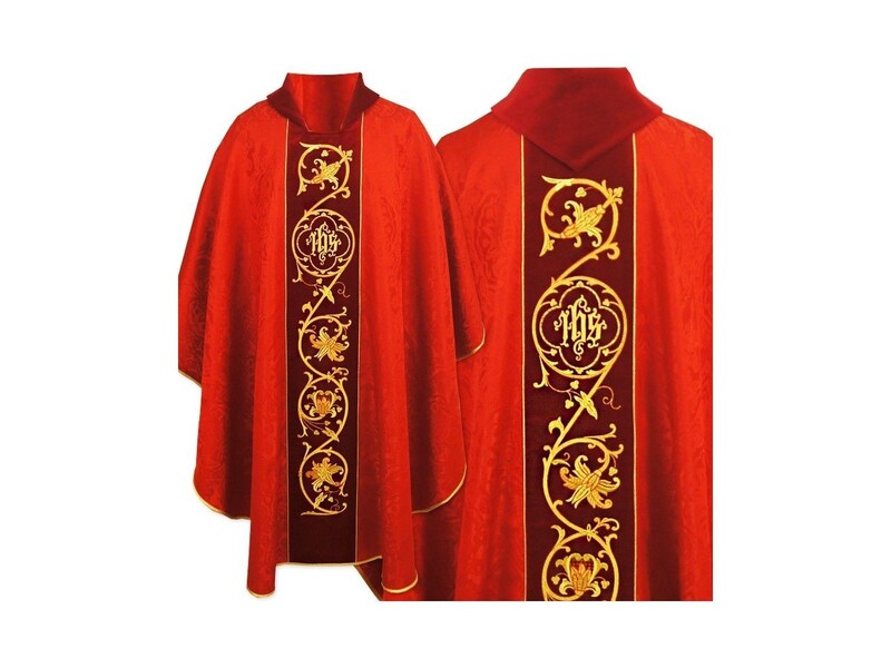 Gotický ornát IHS - liturgické barvy (12)