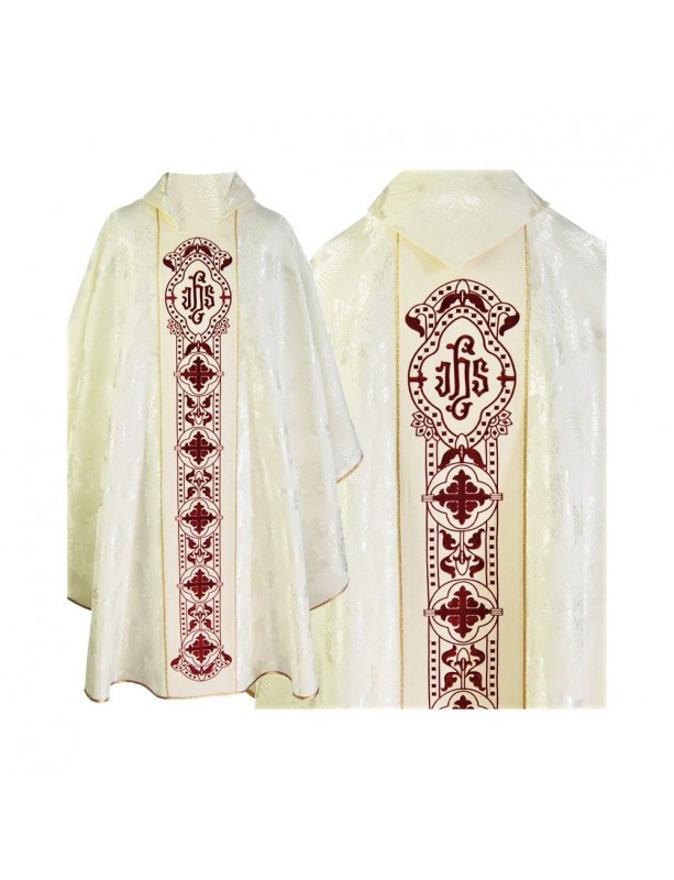 Casula gotica, tessuto jacquard, écru (61)