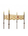 Processional embroidered canopy (140 × 160 cm) - ecru