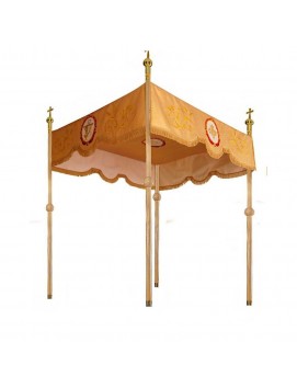 Processional embroidered canopy (140x160 cm) - gold