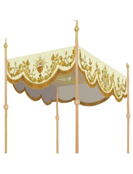 Baldacchino processionale ricamato 120 x 160 cm (20)