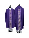 Gothic purple chasuble with woven stripes (6K)