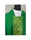 Gothic green chasuble with woven stripes (3K)