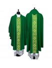 Gothic green chasuble with woven stripes (3K)