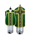 Roman green chasuble - manipulator, burse, veil, stole (6K)