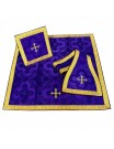 Roman chasuble purple - manipulator, burse, veil, stole (3K)