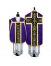 Roman chasuble purple - manipulator, burse, veil, stole (3K)