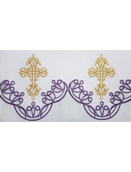 Nappe d'autel brodée - motif eucharistique