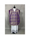 Roman chasuble purple - manipulator, burse, veil, stole (2K)