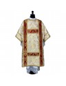 Semi-Gothic dalmatic richly decorated + roman stole- brocade fabric (1K)