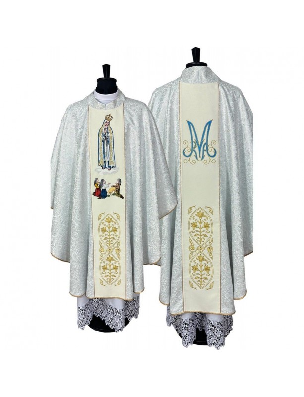 Marien-Messgewand der Muttergottes von Fatima - Brokatstoff (1K)