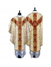 Semi-Gothic richly decorated chasuble - brocade fabric (1K)