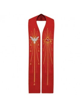 Holy Spirit stole - red embroidered (2)