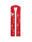 Holy Spirit stole - red embroidered (4)