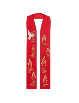 Stola dello Spirito Santo - rossa ricamata (4)