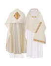 Embroidered veil cross - gold (H2)